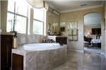 Jacuzzi tub bullt for two to share the private view.